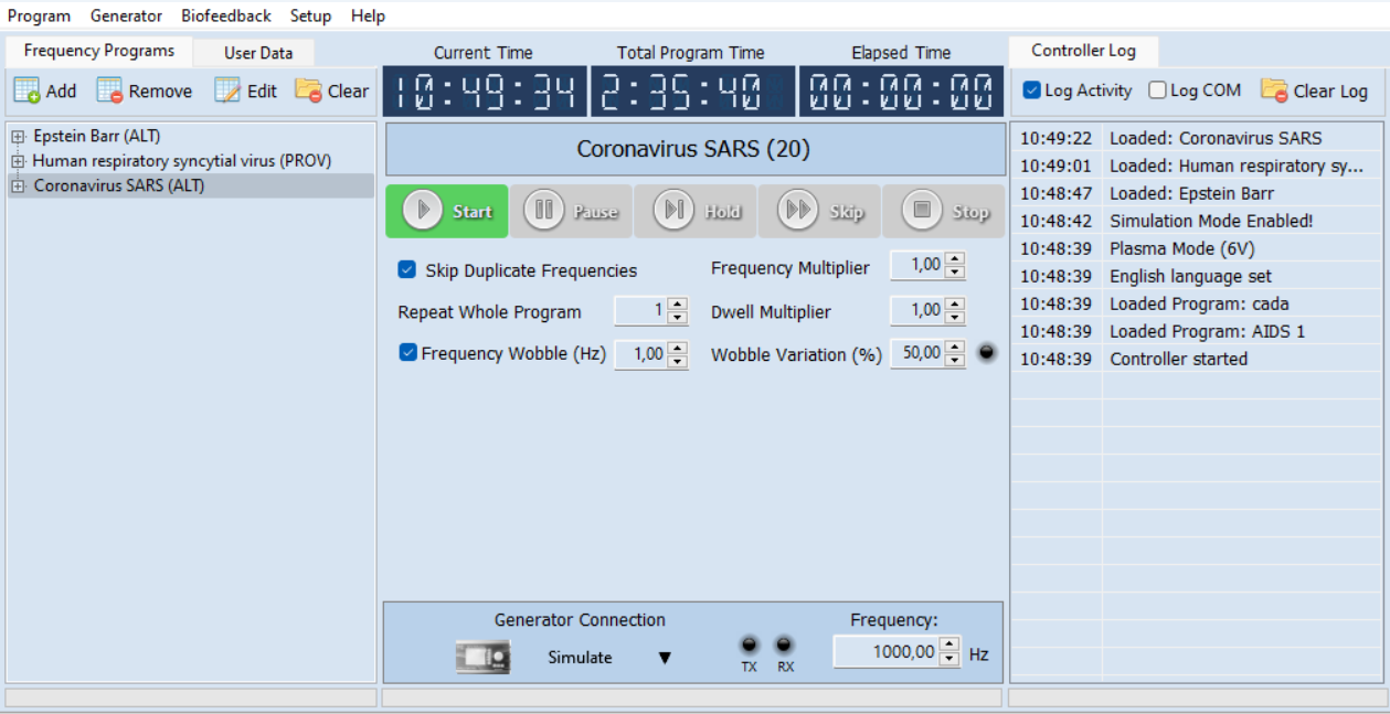 Software & Frequency Database